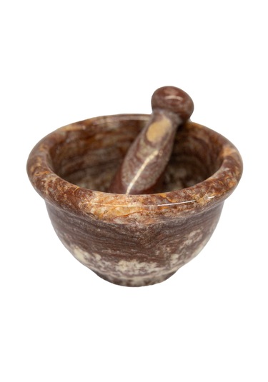 Balıkesir Taşı El Yapımı Doğal Taş Havan Battal Boy - 8x12 Cm.