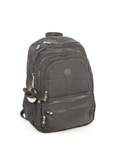 571 Krinkıl / Klinkır Su Geçirmez Hafif Çok Gözlü Spor, Seyahat, Okul, Laptop Sırt Çantası Siyah 1g Siyah