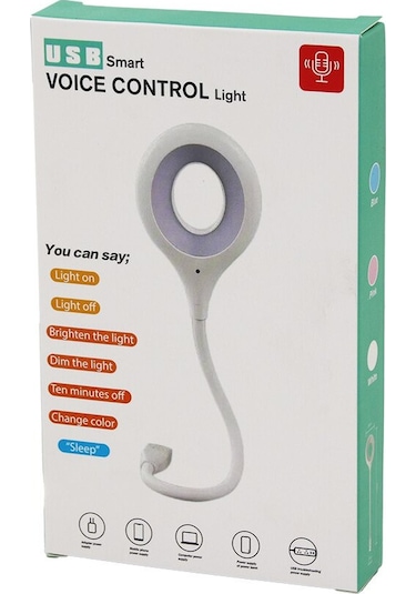 Usb Smart Voıce Control Light Sesli Işık Ayarlı Mini Yuvarlak Usb 16 Ledli Lamba Akrobat Kollu 2w 5v-0.5a 5570 Diğer