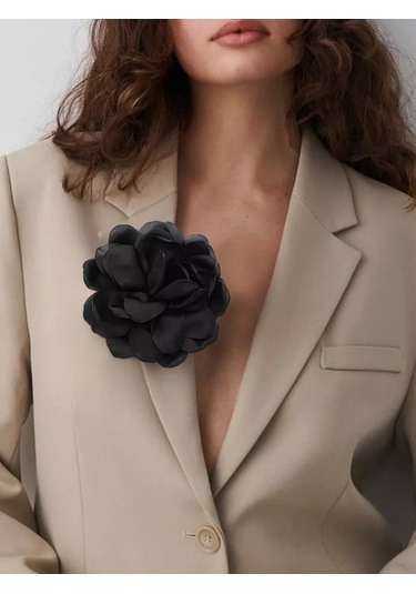 Blucome Çiçek Broş 187830951 Siyah