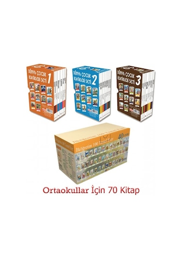 Dünya Çocuk Klasikleri ve 100 Temel Eser Seti 70 Kitap