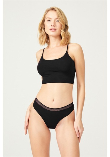 Basic Lazer Kesim File Lastikli Brezilya Külot 3'lü Paket - 4 Renkli-10 Çok Renkli