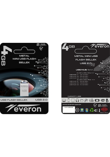 Everon 4gb Metal Usb Mini Flash Bellek