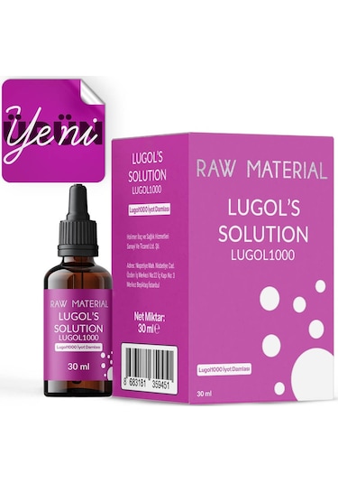 Raw Material Lugol Solüsyon 1000 İyot Damlası 30 ML
