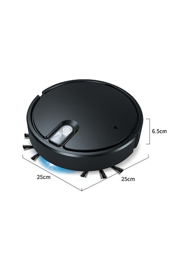 Suntek Profesyonel Otomatik Elektrikli Süpürge Robotu Siyah