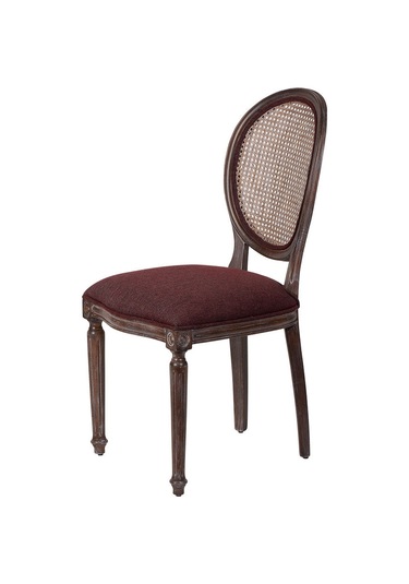 Madalyon Hazeranlı Ahşap Klasik Sandalye Koyu Ceviz