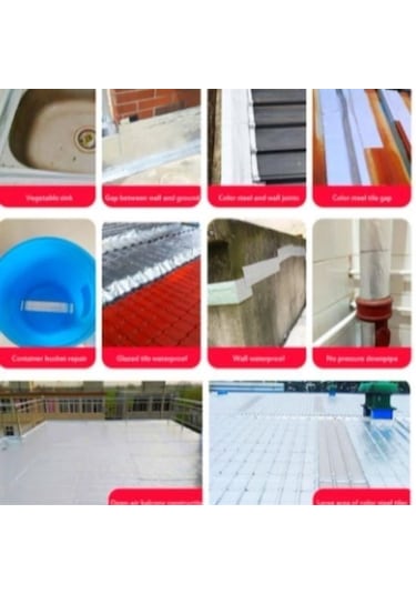 Evyora 2 Mt Yüksek Sıcaklık Dayanan Su Geçirmez Çatı Duvar Çatlak Onarıcı Yapışkan Bant Folyo 5 Cm