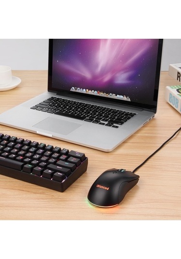 Didadodo Mufunye İblancod M1 Rgb Faresi - 6 Dpı Seviyeli Oyun Fare - Usb Kablo Usb Kablosuz 001 001