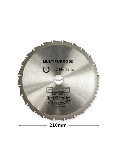 Shineyee Çelik Karbür Ahşap Kesici Bladesi - 210x1.8x25.4mm 24 Dişli, Yumuşak Ve Sert Malzemeler İçin Evrensel Çaprazlama Aleti