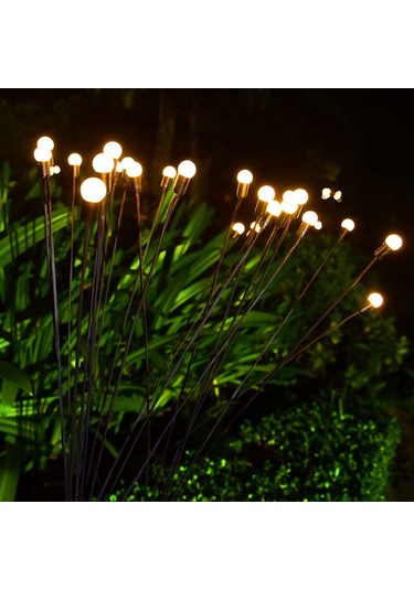 Geeksen Güneş Enerjili Ateşböceği Bahçe Yol Işıkları Su Geçirmez Açık Hava Dekoratif Gece Lambaları Çok Renkli