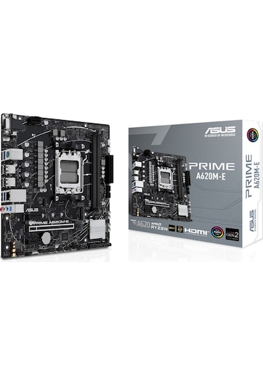 Asus Prime A620M-E-CSM AMD A620 AM5 Soket 6400 OC MHZ DDR5 mATX Anakart