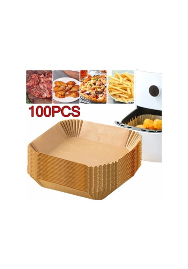 Hombey Halka Ve Kare Yemek Pişirme Kağıtları, 100 Adet, 16x4.5cm, Yüksek Sıcaklığa Dayanıklı, Yemek Kalitesi, Yağ Emici, Hava Fritözü İçin Özel