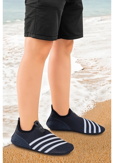 Kiko Kids Enigma Havuz Plaj Erkek Çocuk Deniz Ayakkabısı 7501 Siyah - Beyaz Siyah - Beyaz Beyaz - Siyah