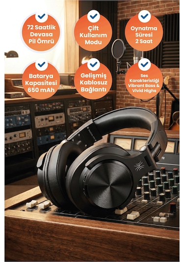 OneOdio A70 Bluetooth 5.0 Kulak Üstü Kulaklık