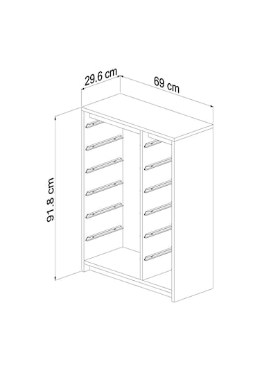 Cosmo Xs Çok Amaçlı 10 Sepetli Mutfak Banyo Kiler Dolabı Beyaz