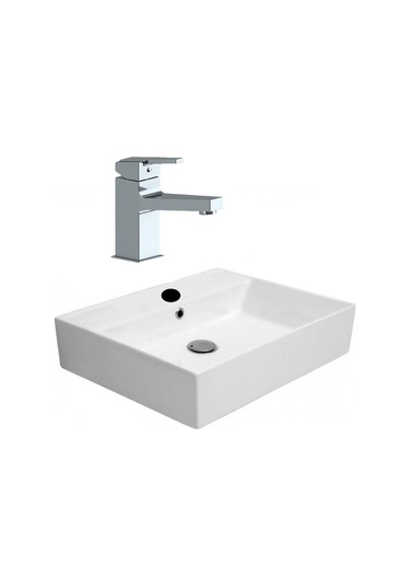 Alvit 38*50 Tezgahüstü Setüstü Lavabo 38*50 Cm Gpd Ritmo Lavabo B Beyaz