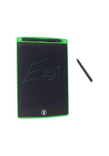 Çocuk Yazı Tahtası Dijital Ekran Kalemli 20 15 Cm Yeşil