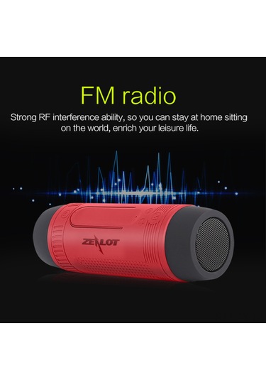 Teltree Zealot S1 Bluetooth Hoparlör - Dış Mekan, Su Geçirmez, Bisiklet Uyumlu, Fm Radyo, Tf Kart, Aux, El Feneri - Kahve