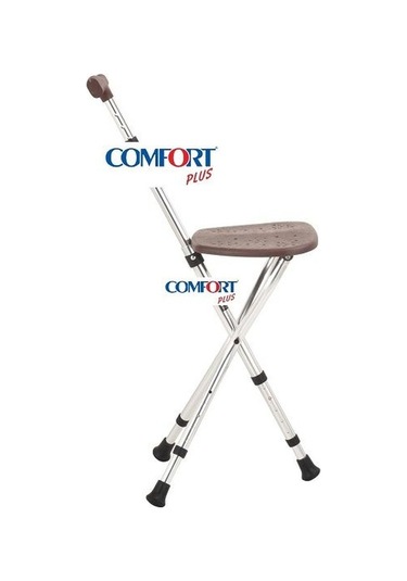 Medikaltec Comfort Plus Dm-74 Oturaklı Baston Yüksekliği Ayarlanır