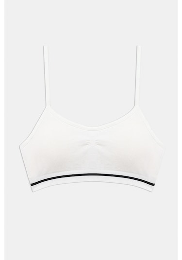 Penti Kız Çocuk White Seamless Pedli Beyaz Crop Üst Beyaz