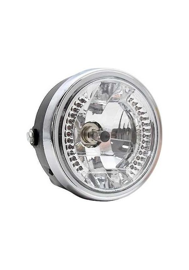 Besthome1 Retro Motosiklet Ön Farı - 8'lik Led Melek Halkalı, Çift Işık Seç, Abs+pc, Eco Enerji
