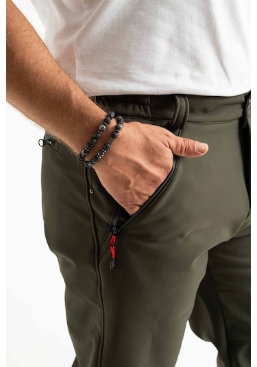 Longberg Kışlık Içi Polarlı Su Ve Rüzgar Geçirmez Softshell Pantolon Haki Prs-1779 Haki
