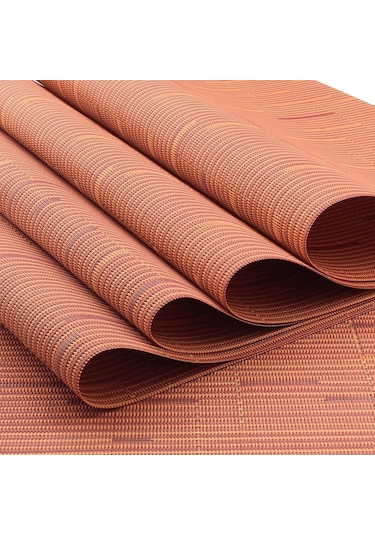 Siyah Jankng 6 Adet Siyah Yıkanabilir Masa Paspasları Vinil Pvc İçecek Yerleştirme Kaymaz Yalıtım Placemat Yemek Odası Dekor Masa Paspasları Siyah