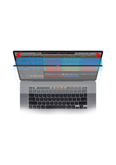 Mufunye Macbook Uyumlu Pro/air 13" 2018-2020 Manyetik Mavi Işık Engelleyici Ekran Koruyucu - Glaresız, Uv Engelleyici, Göz Kullandımı Azaltıcı 299x195mm