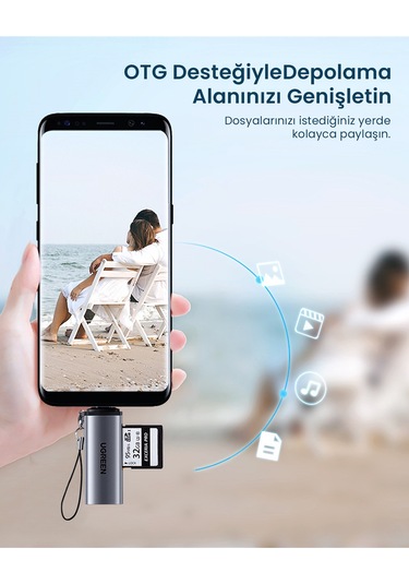 Ugreen 2-in-1 Usb-c Sd, Tf Otg Kart Okuyucu Adaptör, 50704