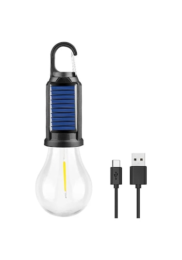 Kıtlıfy Güneş Enerjili Led Kamp Lambası - Usb Şarj, Su Geçirmez, Taşınabilir, Balıkçılık İçin 9w