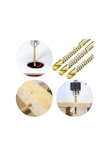 Matkap Ucu Seti Metrik Diş Delik Açma Kesme Klavuzları Ahşap Met