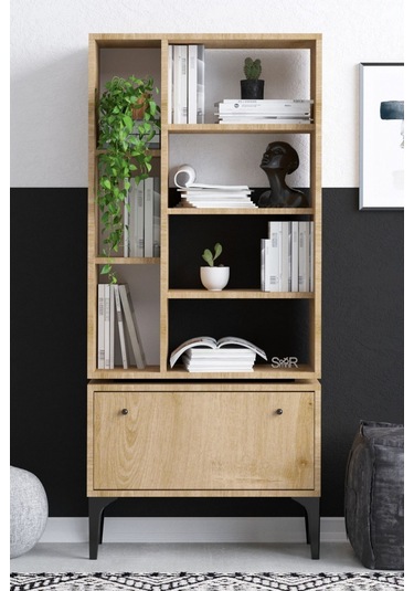 Decormet Fix Kitaplık Dec0056 Safir Meşe Çok Renkli