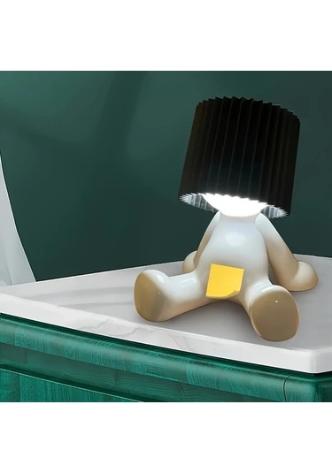 Honeybeeshop Sarı Yaratıcı Masa Lambası Yatak Odası Eğlenceli Gece Lambası Atmosfer Dolu Küçük Usb Güçlü Noel Sevgililer Günü Tatil Hediyesi Sarı