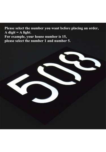 Sones 0.36w Güneş Enerjili Duvar Montajı 6 Led Aydınlatma Kapı Plakası Lambası Ev Numarası Veranda Işıkları Güneş Paneli İle 2