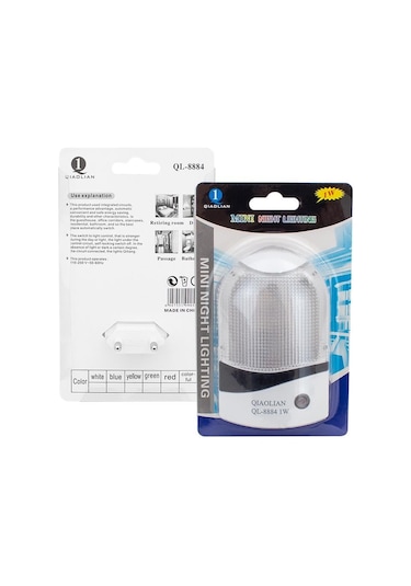 Powermaster Pm-34096 1 Watt Ledli Fotoselli Sensörlü Gece Lambası Beyaz