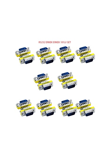 Rs232 Erkek Erkek Çevirici Set 9pin Rs232 Erkek-erkek Çevirici 10 Set