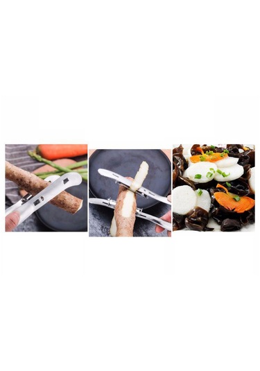 Homyl Paslanmaz Çelik Sebze, Kuşkonmaz Çift Soyucu Mutfak Gümüş