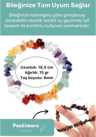 Unisex Doğal Taş Turkuaz Taşı Bileklik Mavi Turkuvaz Rengi Firuze Çakra Bilekliği Çok Renkli