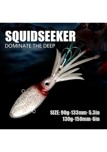 Fochsia Lurego 130g Ağır Yapay Işıklı Ahtapot Yemleri 2 Adet Büyük Sualtı Balıkçılık Yemi