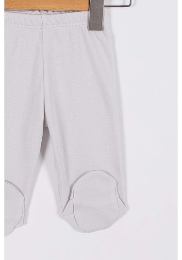 Nakış Desenli Müslin Erkek Bebek Hastane Çıkışı Bebek Kıyafetleri Yenidoğan Hastane Çıkış Seti 5 Li Gri