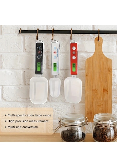 Willowhaven Siyah 1 Adet Dijital Ölçüm Kaşığı Terazisi, 0.01g-500g Hassas Paslanmaz Çelik Mutfak Aleti