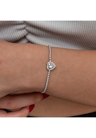 Blackcraft Gümüş Kalpli Su Yolu Bileklik Bc-48f9f2 Renkli