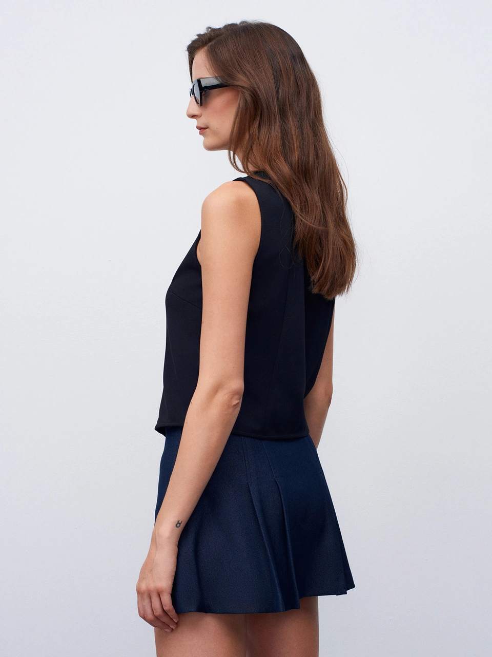 50528 Pens Detaylı Yelek-siyah Siyah