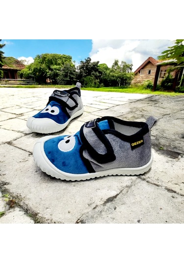 Yumuşacık Cırtlı Ortopedik Eğlenceli Göz Kreş,anaokuku,ev Pandufu Mavi