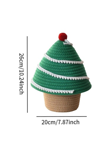 Suntek Kapaklı Saklama Sepeti Küçük Halat Yatak Odası Yeşil