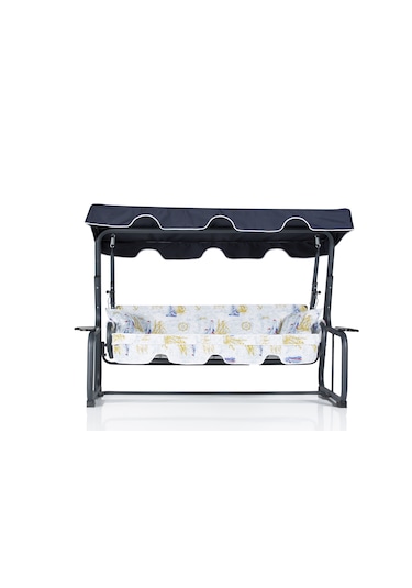 Rubus 4 Kişilik Bahçe Balkon Teras Salıncağı - Minder: Denizci Te Renkli