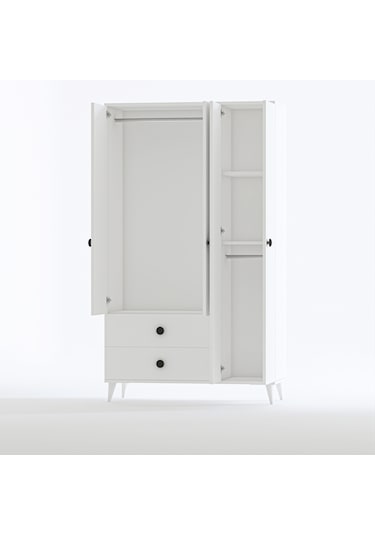 Opal 3 Kapaklı 2 Çekmeceli Gardırop