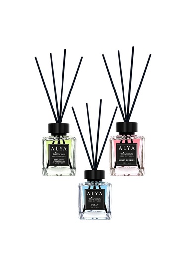 Nature's Scents Bergamot & Patchouli + Mixed Berries + Ocean Bambu Çubuklu Oda Kokusu 3 x 100 ML