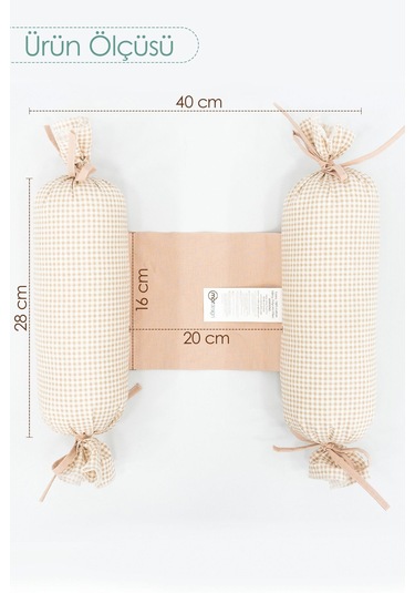 Mordesign Bebek Yuvarlanma Önleyici Yastık, Yenidoğan Yan Yatış Yastığı, Puffs Serisi Bej Zg987-1