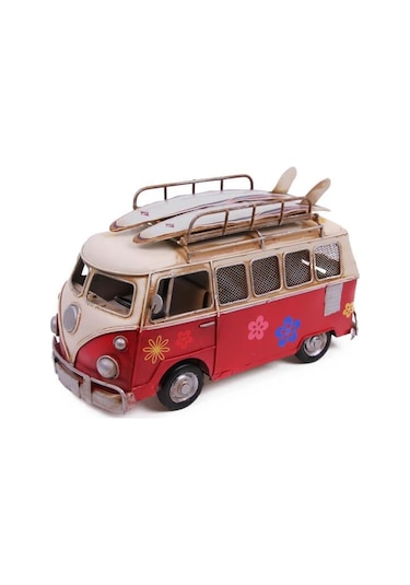 Dekoratif Metal Minibüs Çerçeveli Biblo Kumbaralı